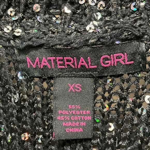Material Girl Sparkle Shirt Women’s Size XS - Picture 5 of 6